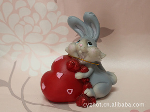 特價庫存樹脂工藝品禮品兔子儲錢罐 泉州樹脂工藝品公司的精選推薦